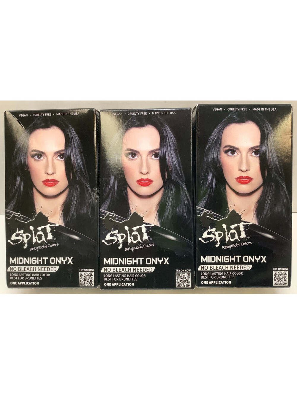 Splat Rebellious Colors Midnight Onyx Semi-Permanent Hair Dye – 3 Pack